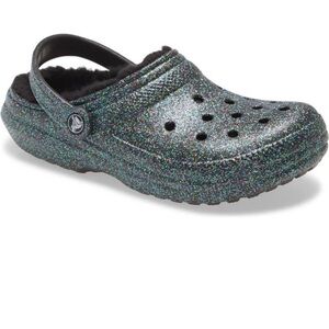 Crocs Unisex-Adult Classic Fur Lined Glitter Clog Women 6 Men 4